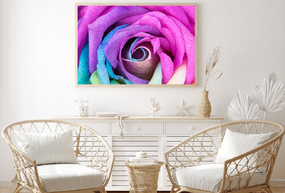 Purple Pink & Blue Flower Petal View Photograph Home Decor Premium Quality Poster Print Choose Your Sizes