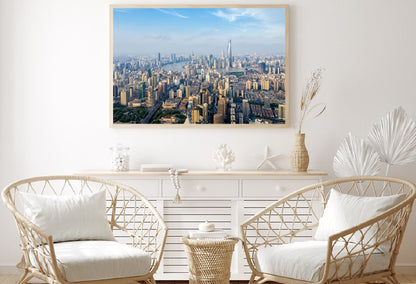 Shanghai Cityscape Dusk Aerial View Home Decor Premium Quality Poster Print Choose Your Sizes