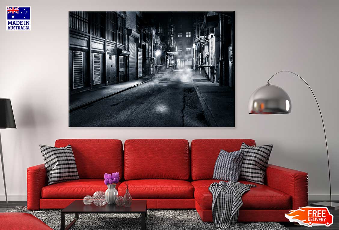 Moody Cortlandt Alley Night View Photograph Print 100% Australian Made