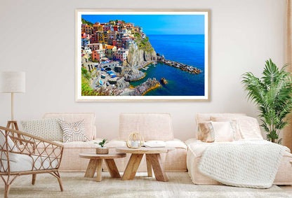 View of Manarola in Cinque Terre Photograph Home Decor Premium Quality Poster Print Choose Your Sizes