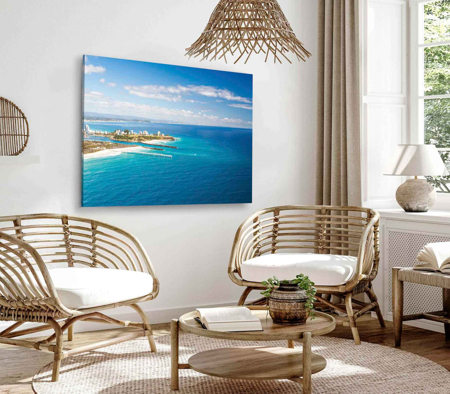 Bella Home Snapper Rocks & The Tweed River Print Canvas Ready to hang