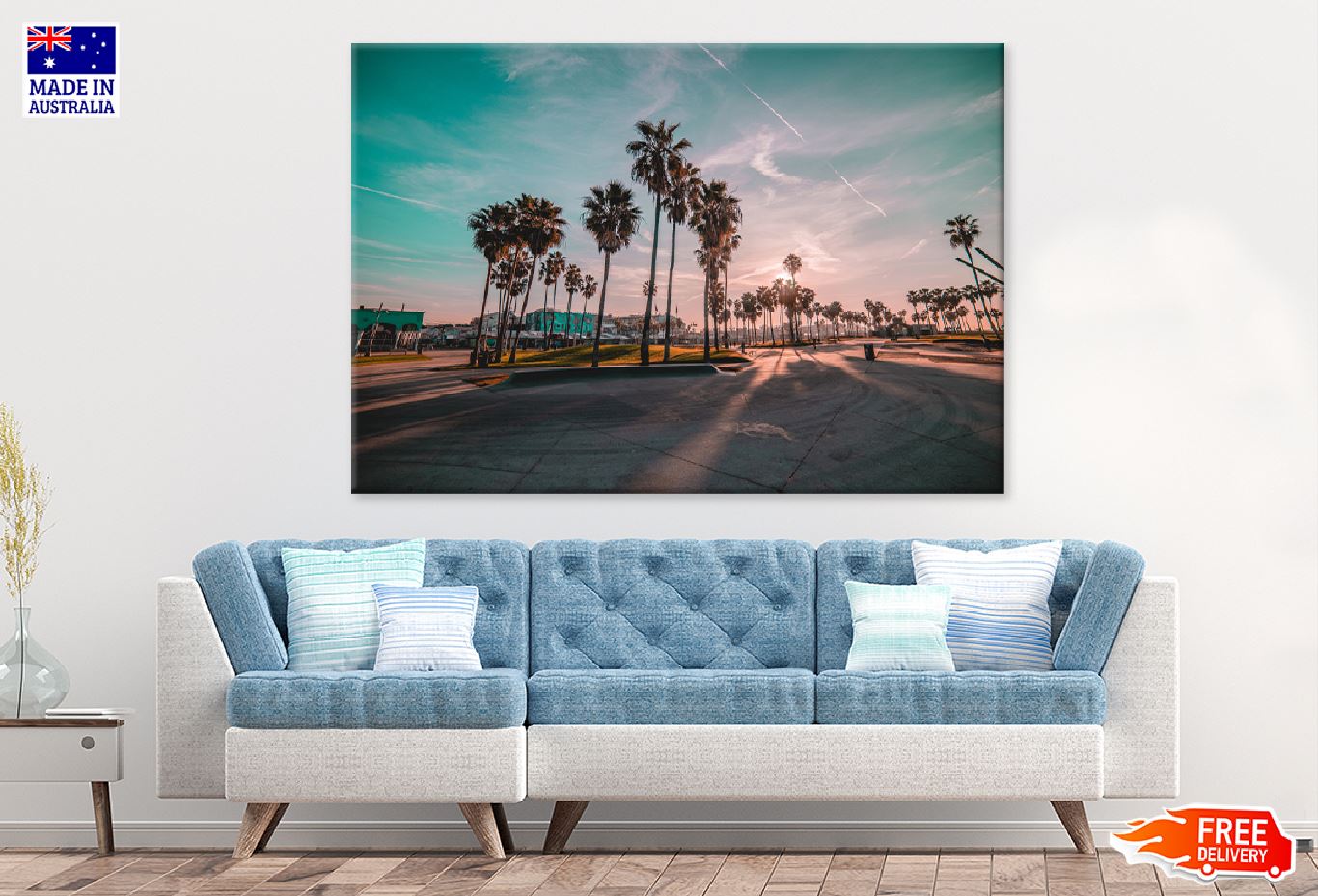 Palm Trees on Venice Sunrise View Photograph Print 100% Australian Made