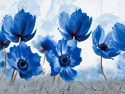 Blue flowers Stunning Painting Print 100% Australian Made