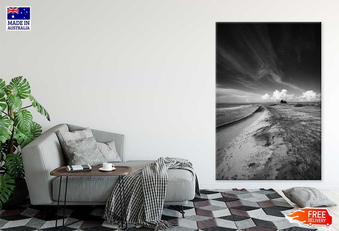 Torre Flavia Beach B&W Photograph Print 100% Australian Made