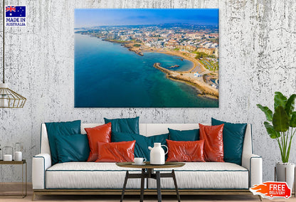 Cyprus Protaras City & Sea Aerial Photograph Print 100% Australian Made