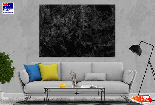 Abstract Black Grey Marble Design Print 100% Australian Made