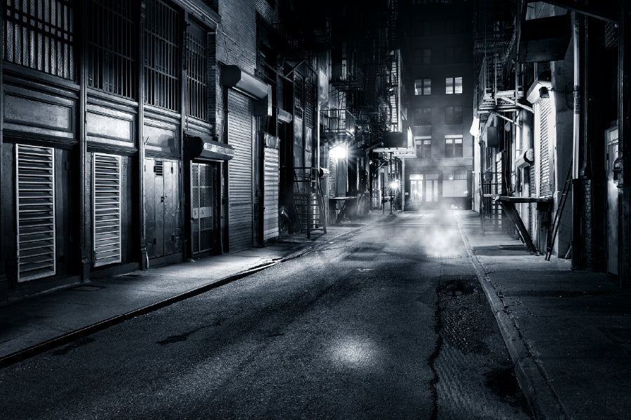 Moody Cortlandt Alley Night View Photograph Home Decor Premium Quality Poster Print Choose Your Sizes