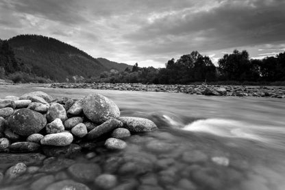 Mountain River Dunajec B&W View Photograph Home Decor Premium Quality Poster Print Choose Your Sizes