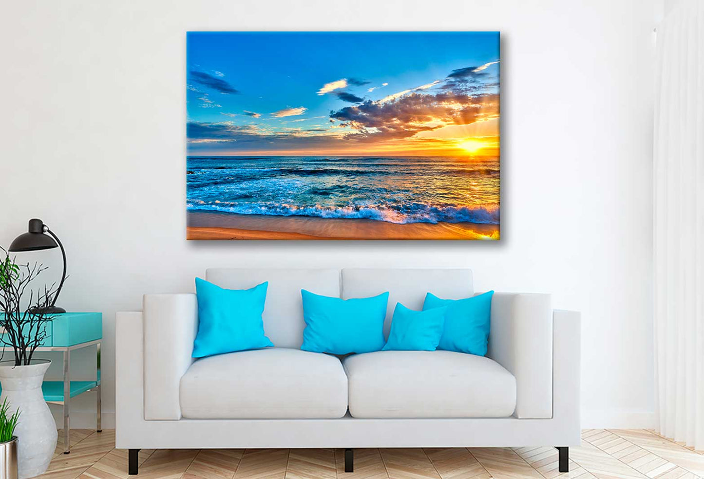 Bella Home Sunset Beach View Victoria, Australia Print Canvas Ready to hang