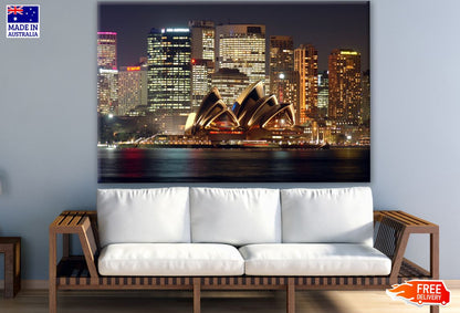 Opera House Night City Photograph View Print 100% Australian Made