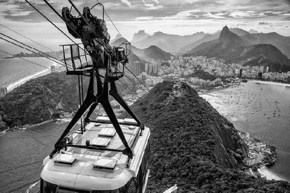 Overhead Cable Car B&W Photograph Print 100% Australian Made