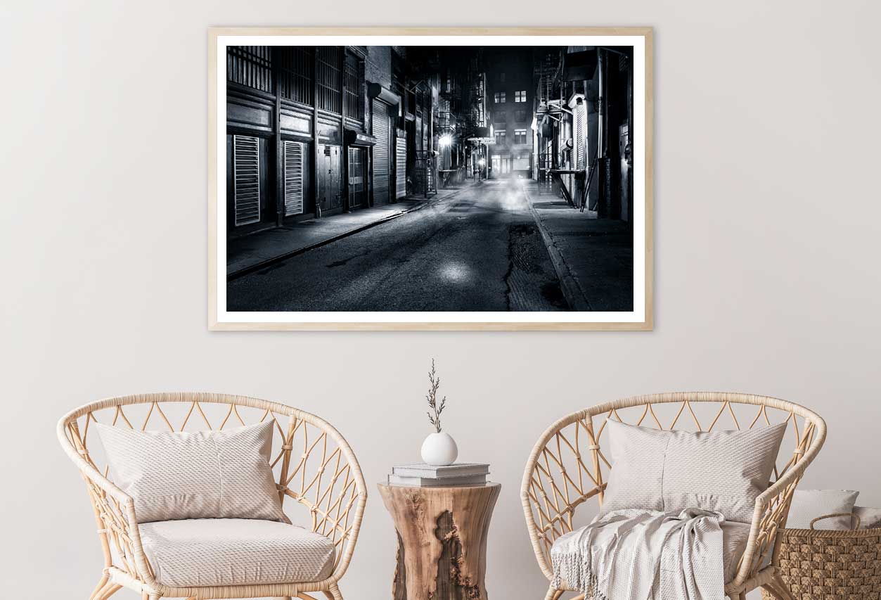 Moody Cortlandt Alley Night View Photograph Home Decor Premium Quality Poster Print Choose Your Sizes