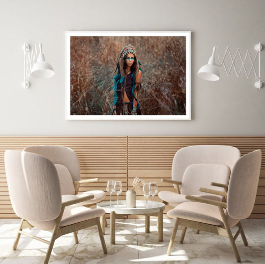 Worrior Indian Girl Photograph Home Decor Premium Quality Poster Print Choose Your Sizes