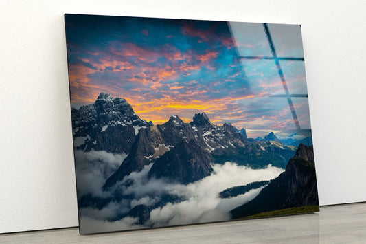 Mountain Sunset Scenery Photograph Acrylic Glass Print Tempered Glass Wall Art 100% Made in Australia Ready to Hang