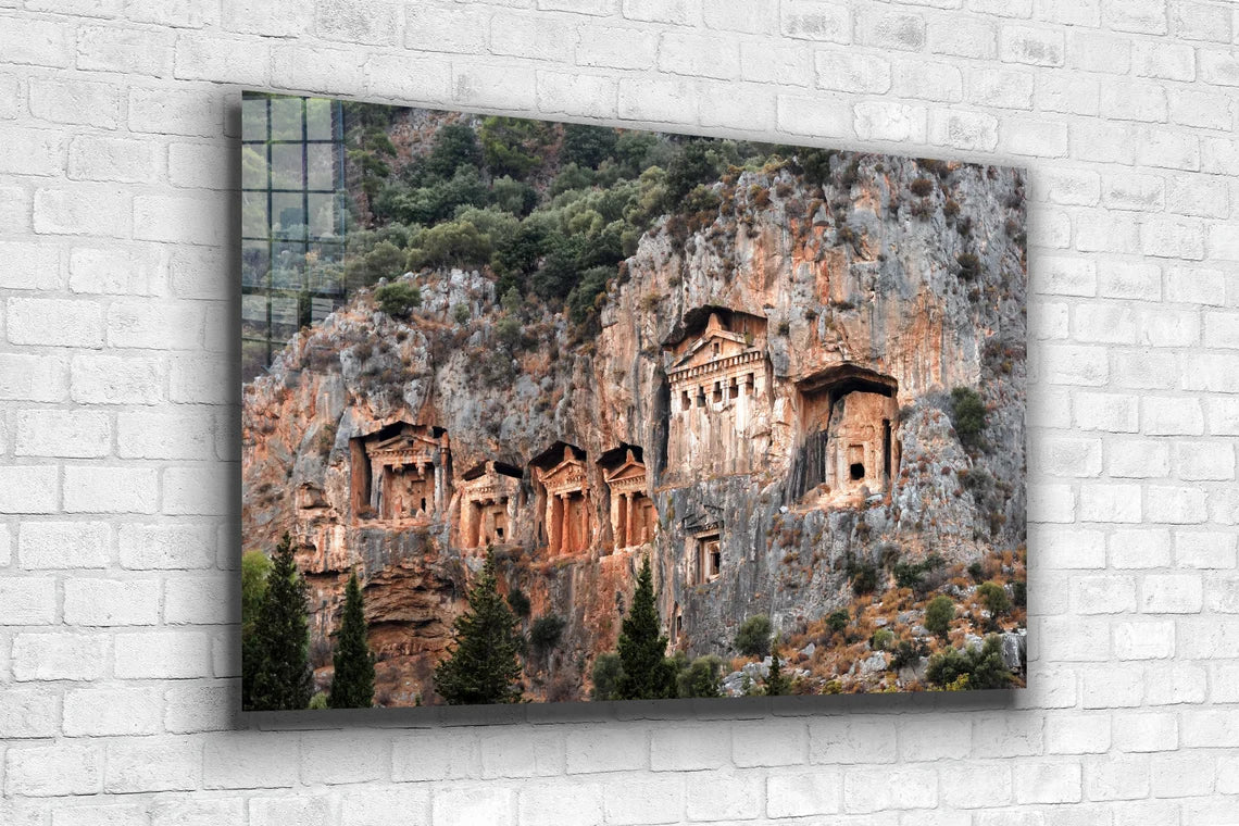 Mountain Old Building Print Tempered Glass Wall Art 100% Made in Australia Ready to Hang