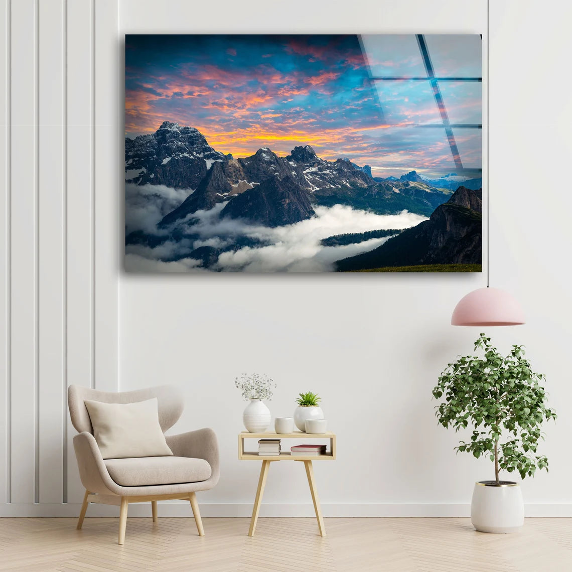 Mountain Sunset Scenery Photograph Acrylic Glass Print Tempered Glass Wall Art 100% Made in Australia Ready to Hang