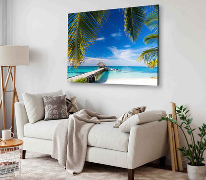 Bella Home Pier to The Beach & Sky Print Canvas Ready to hang