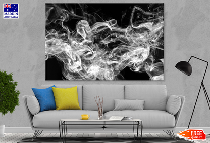 B&W Smoke Abstract Design Print 100% Australian Made