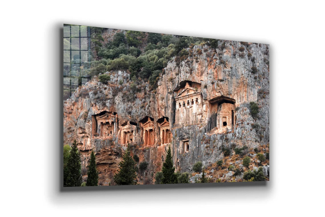 Mountain Old Building Print Tempered Glass Wall Art 100% Made in Australia Ready to Hang