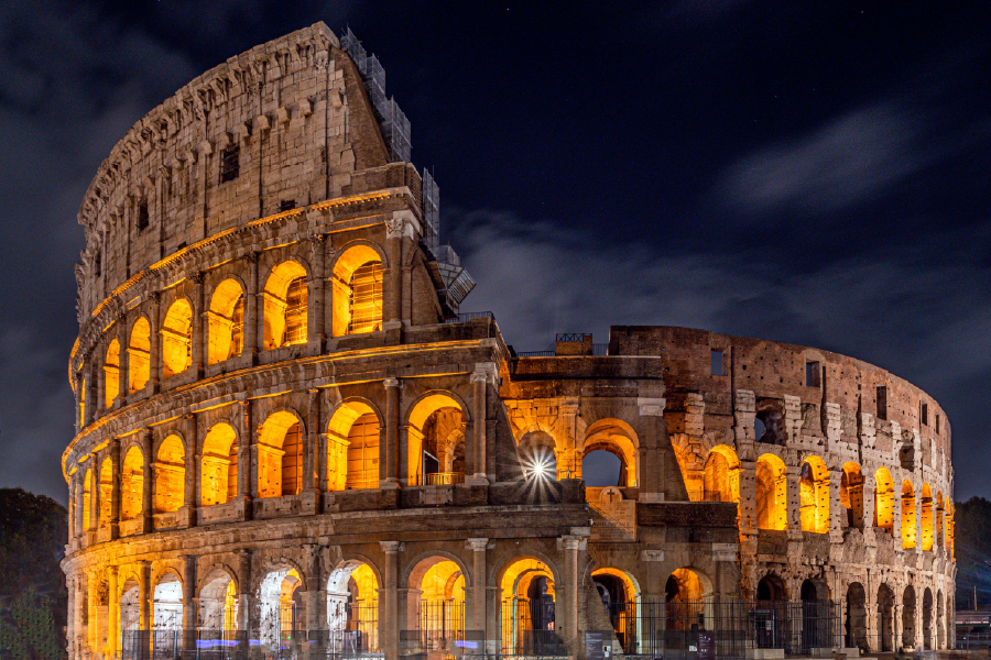 Coliseum Rome Night View Photograph Print 100% Australian Made