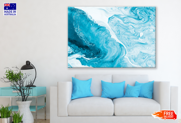 Abstract Waves Watercolour Painting Print 100% Australian Made