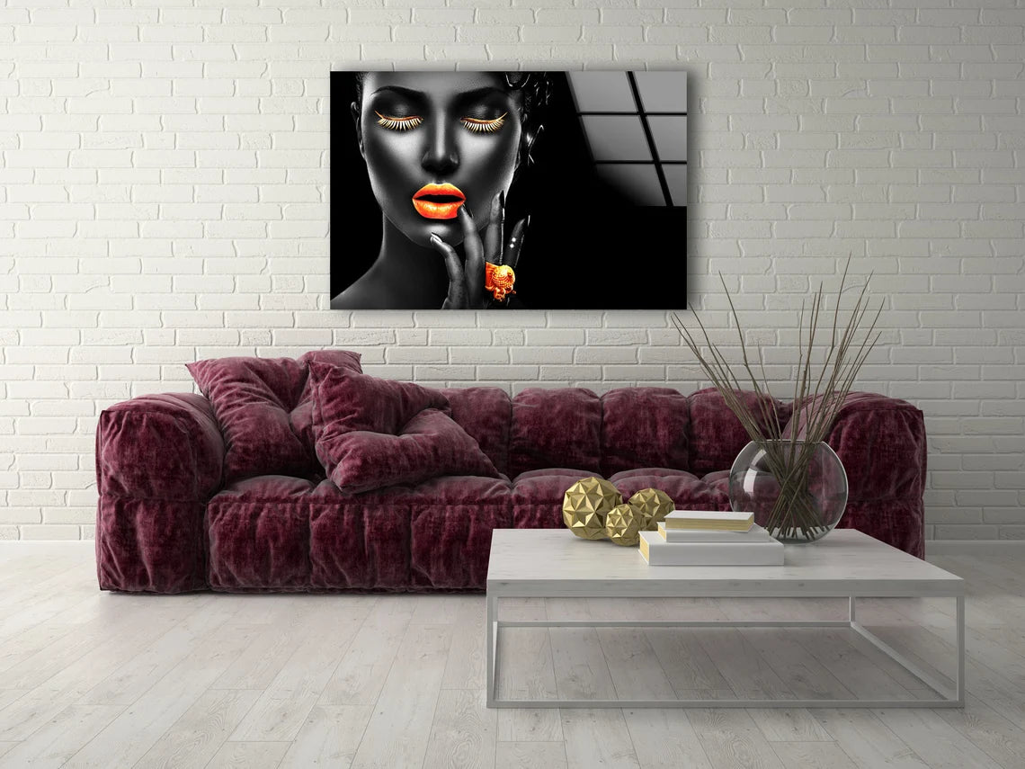 Girl with Black Makeup Photograph Acrylic Glass Print Tempered Glass Wall Art 100% Made in Australia Ready to Hang