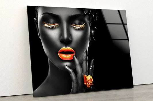 Girl with Black Makeup Photograph Acrylic Glass Print Tempered Glass Wall Art 100% Made in Australia Ready to Hang