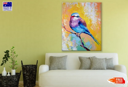 Fengshui Bird Colorful Painting Print 100% Australian Made