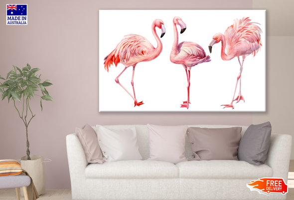 Pink Flamingo Bird Print 100% Australian Made