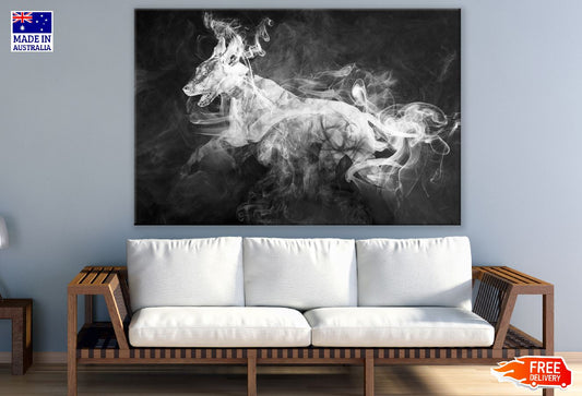 Abstract Dog White Smoke Design Print 100% Australian Made