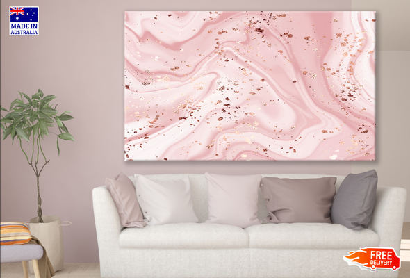 Abstract Granite Gold Pink Design Print 100% Australian Made