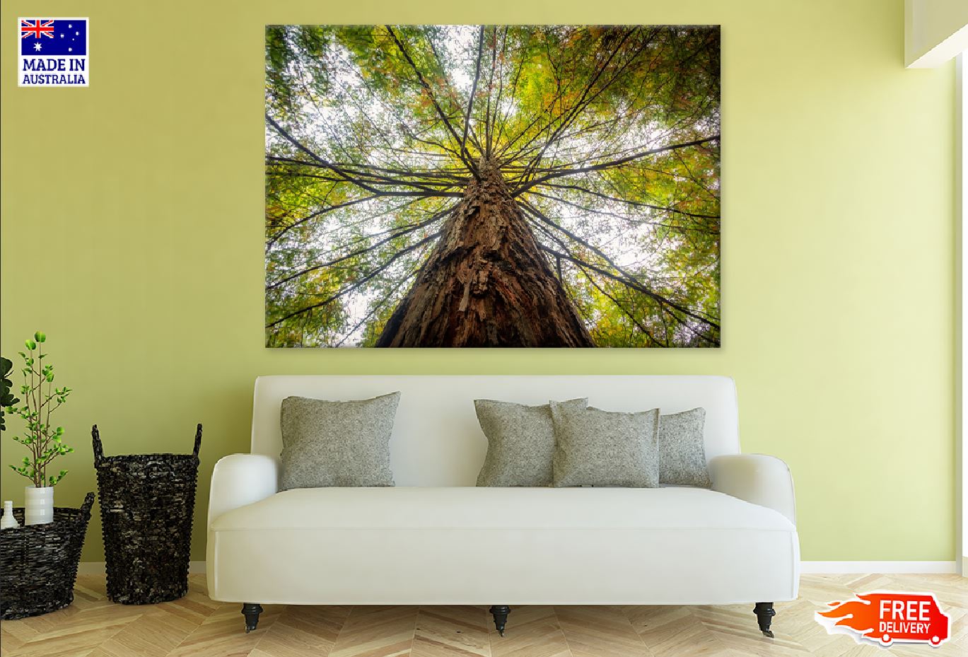 Angle View of Old Green Tree Photograph Print 100% Australian Made