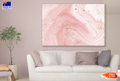 Abstract Granite Gold Pink Design Print 100% Australian Made