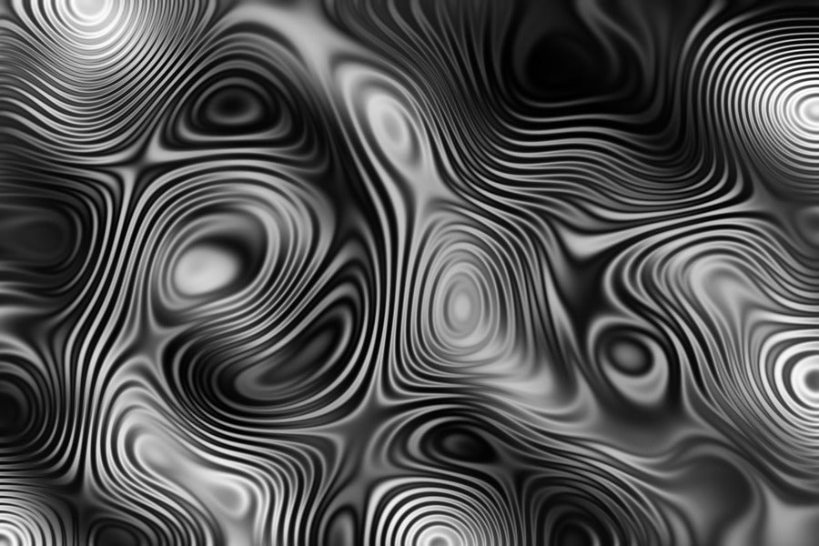 B&W Spiral Abstract Design Print 100% Australian Made