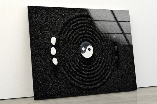 Black Sand Art Design Photograph Acrylic Glass Print Tempered Glass Wall Art 100% Made in Australia Ready to Hang