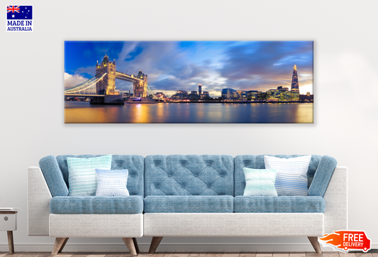 Panoramic Canvas London Sky line View High Quality 100% Australian made wall Canvas Print ready to hang