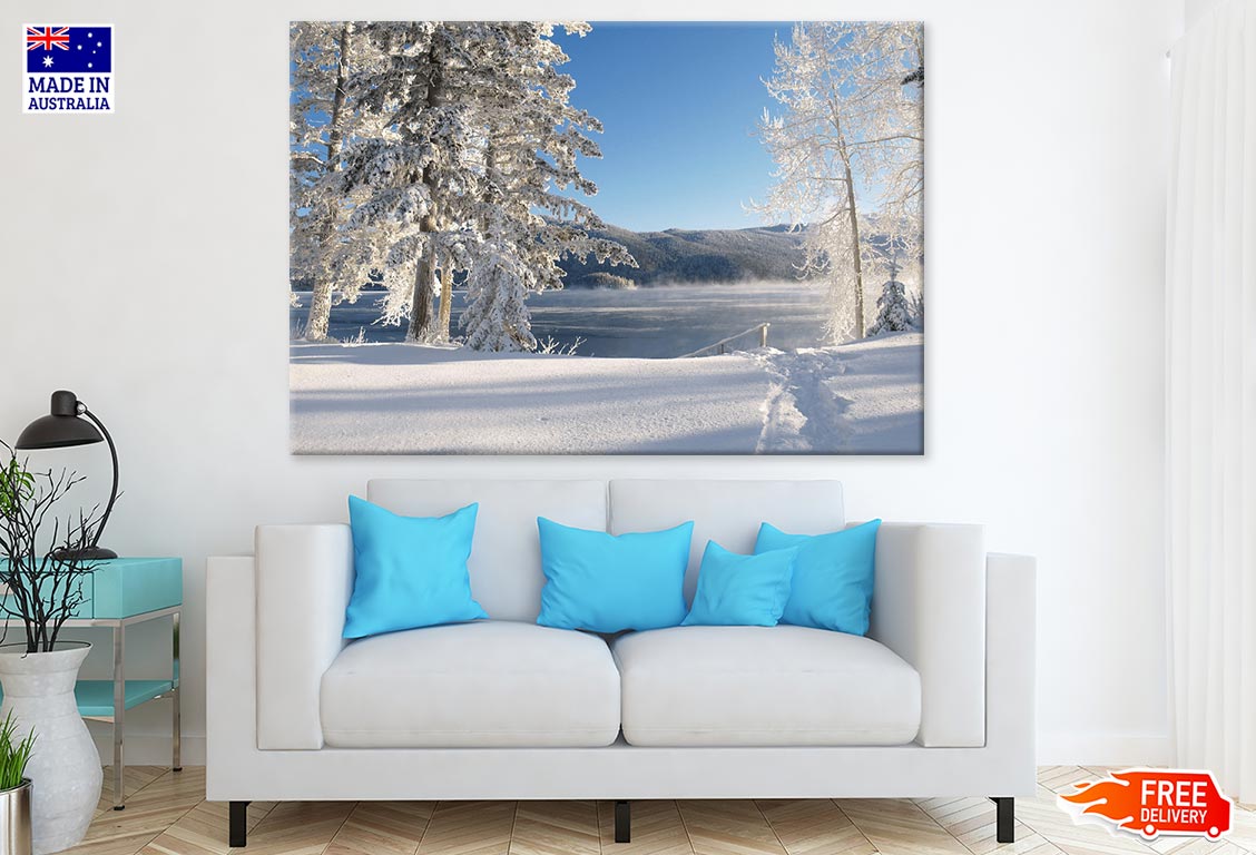 Snow Covered Trees Photograph Print 100% Australian Made