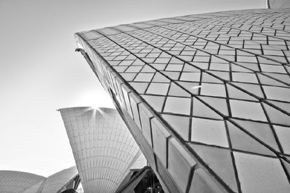 Opera House Glass Wall B&W View Photograph Print 100% Australian Made