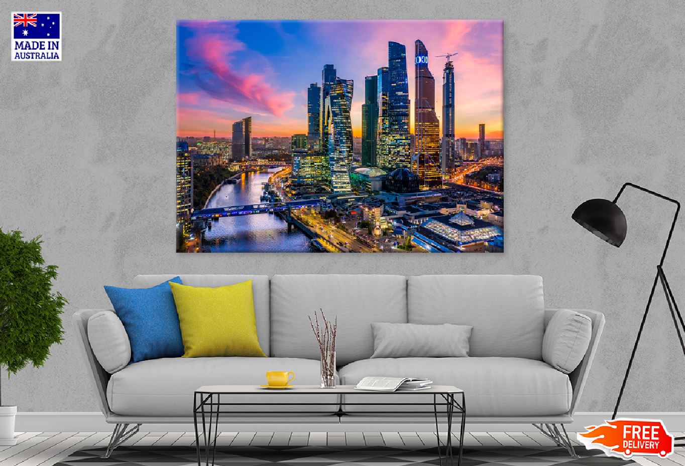 Moscow City Skyline View Photograph Russia Print 100% Australian Made