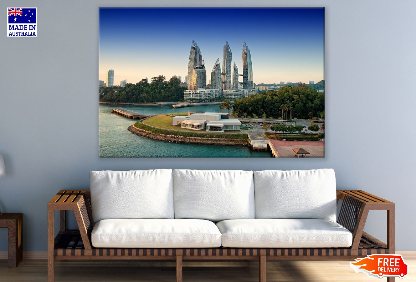 Fortress Singapore Cityscape View Photograph Print 100% Australian Made