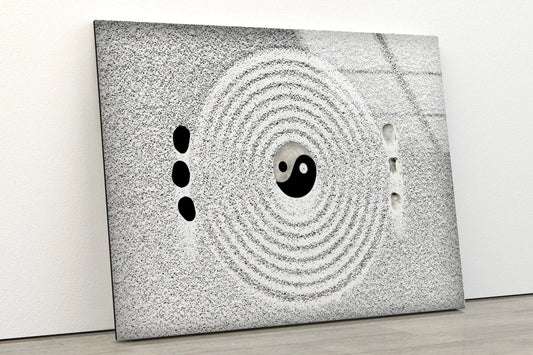 White Sand Art Design Photograph Acrylic Glass Print Tempered Glass Wall Art 100% Made in Australia Ready to Hang