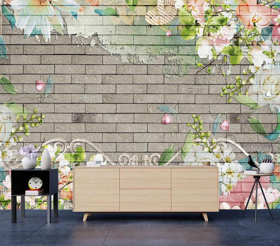 Wallpaper Murals Peel and Stick Removable Floral Wall Art High Quality