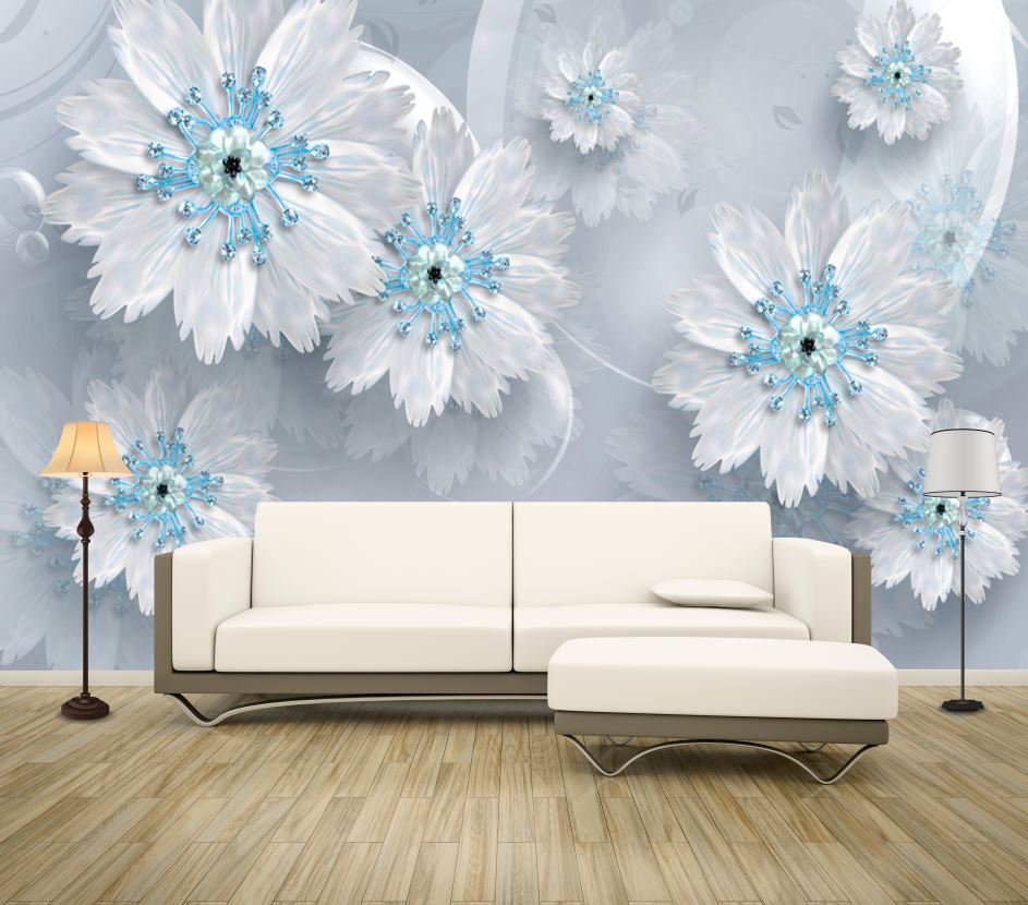 Wallpaper Murals Peel and Stick Removable Floral Design High Quality