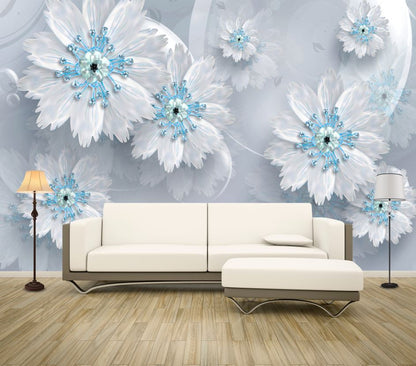 Wallpaper Murals Peel and Stick Removable Floral Design High Quality