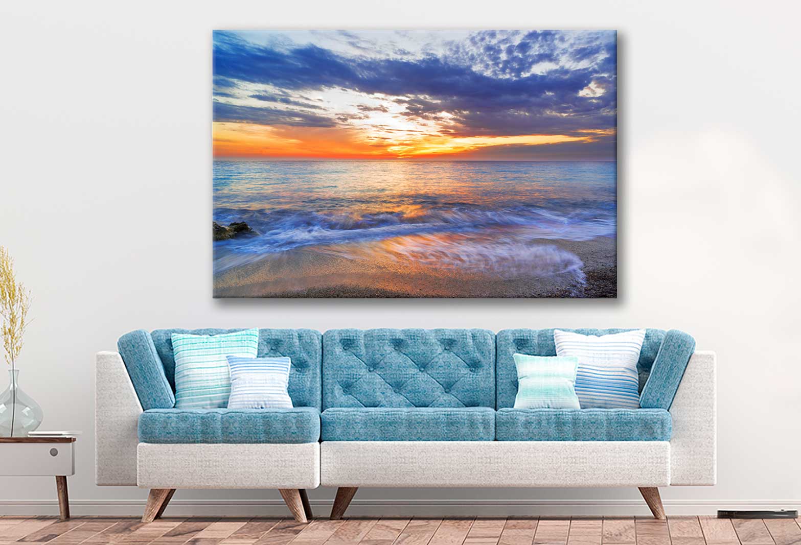 Bella Home Sunset Sky With Sea View Print Canvas Ready to hang