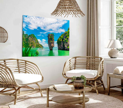 Bella Home Cliffs Over James Bond Island Bay Print Canvas Ready to hang