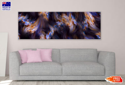 Panoramic Canvas Colorful Abstract Design High Quality 100% Australian Made Wall Canvas Print Ready to Hang