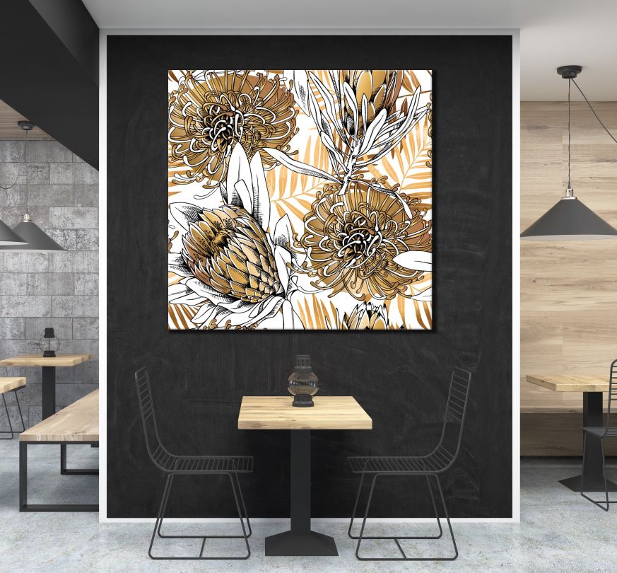 Square Canvas Stunning Floral Art High Quality Print 100% Australian Made