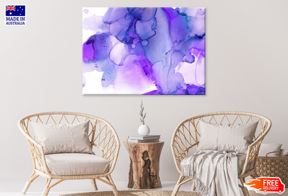 Purple & White Abstract Design Print 100% Australian Made