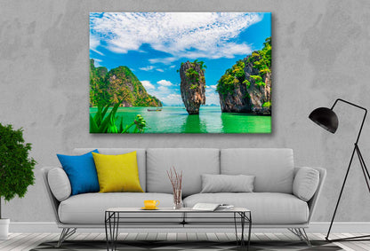 Bella Home Cliffs Over James Bond Island Bay Print Canvas Ready to hang